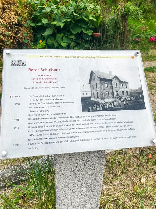Infotafel am historischen Rundweg durch Rinchnach